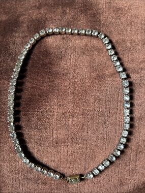 Mid-Century Rhinestone Choker Necklace!
